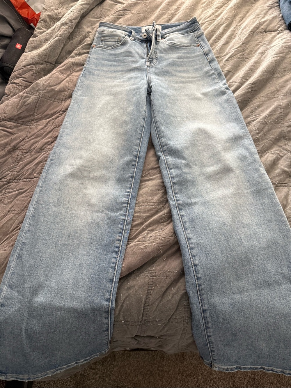 High-Rise Light Blue Wide Leg Jeans for Women